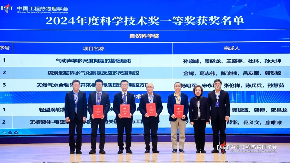 【创新在大工】能动学院牵头项目荣获中国工程热物理学会“科学技术奖”一等奖